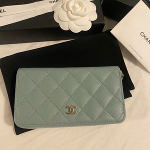 Chanel medium zip wallet
